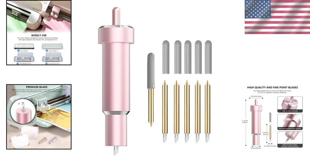 Pink Fine Point Blade for Cricut Maker/Explore - 6 Sharp Blades Included