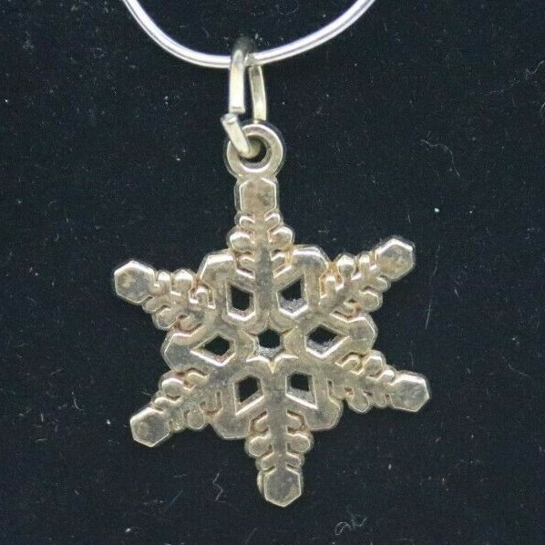 Sterling Silver Vermeil Snowflake Charm