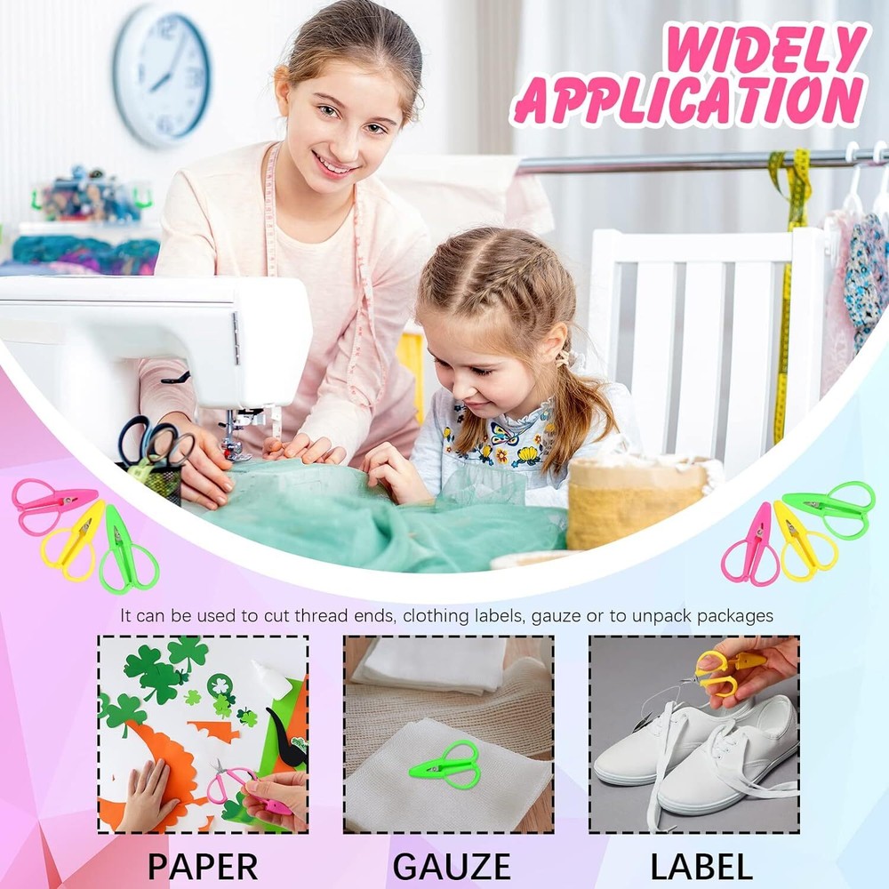 Mini Scissors Thread Tiny Colorful Travel Back to Assorted