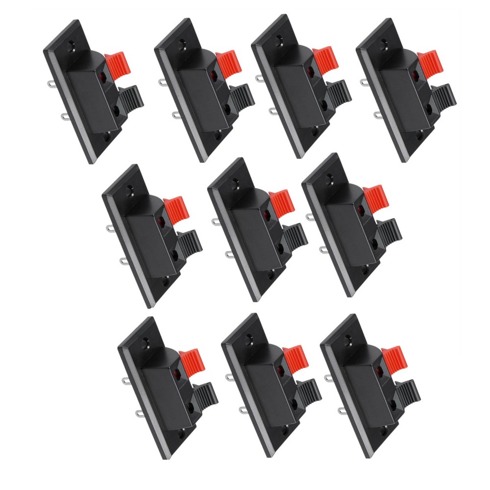 10Pack Push Release Type 2 Terminal Speaker Connector Plate Block Rated Load