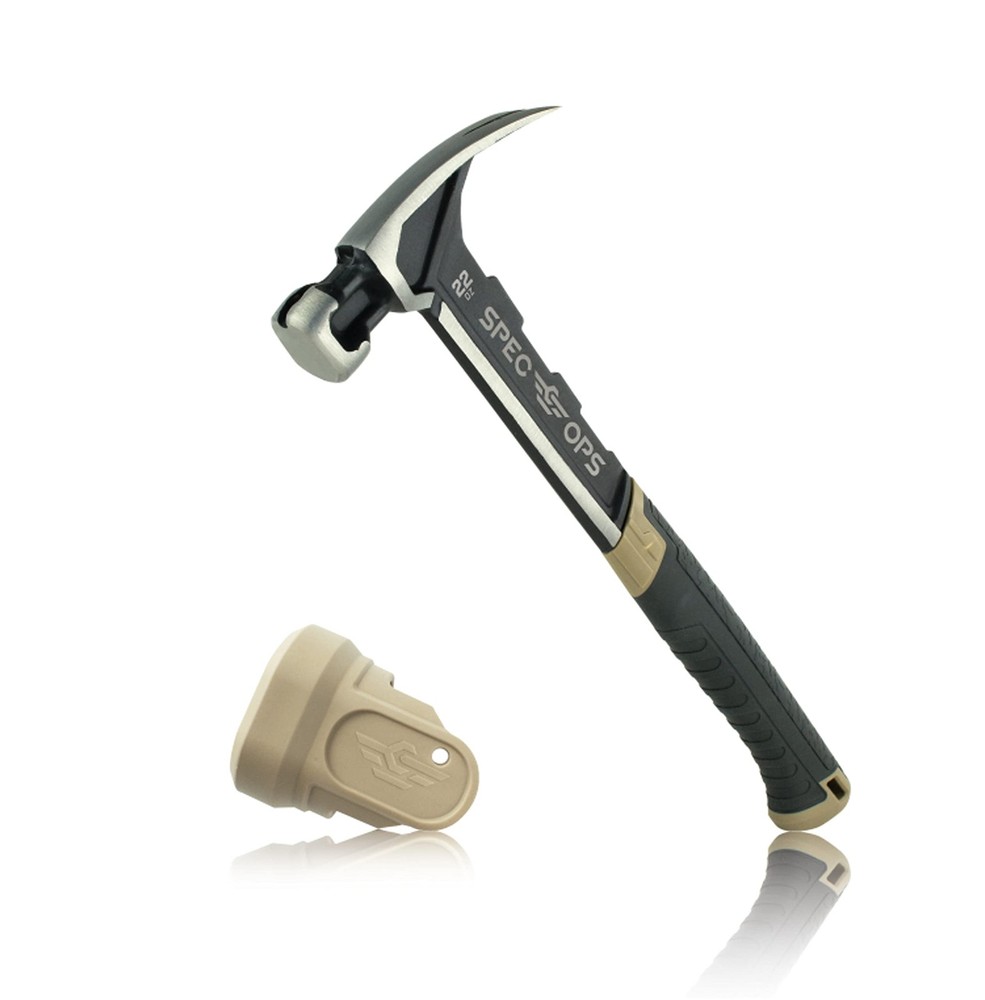 Spec Ops Tools Framing Hammer, 22 oz, Rip Claw, Smooth Face, Soft Mallet Cap, Sh