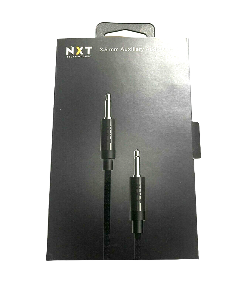 NXT Technologies™ 6 Ft. Braided Mini-phone Stereo 3.5mm Cable, Black