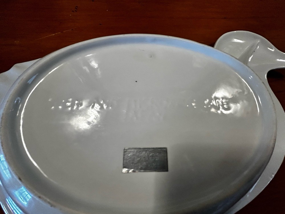 White Ceramic Duck Serving Dish From Japan 14”x7”