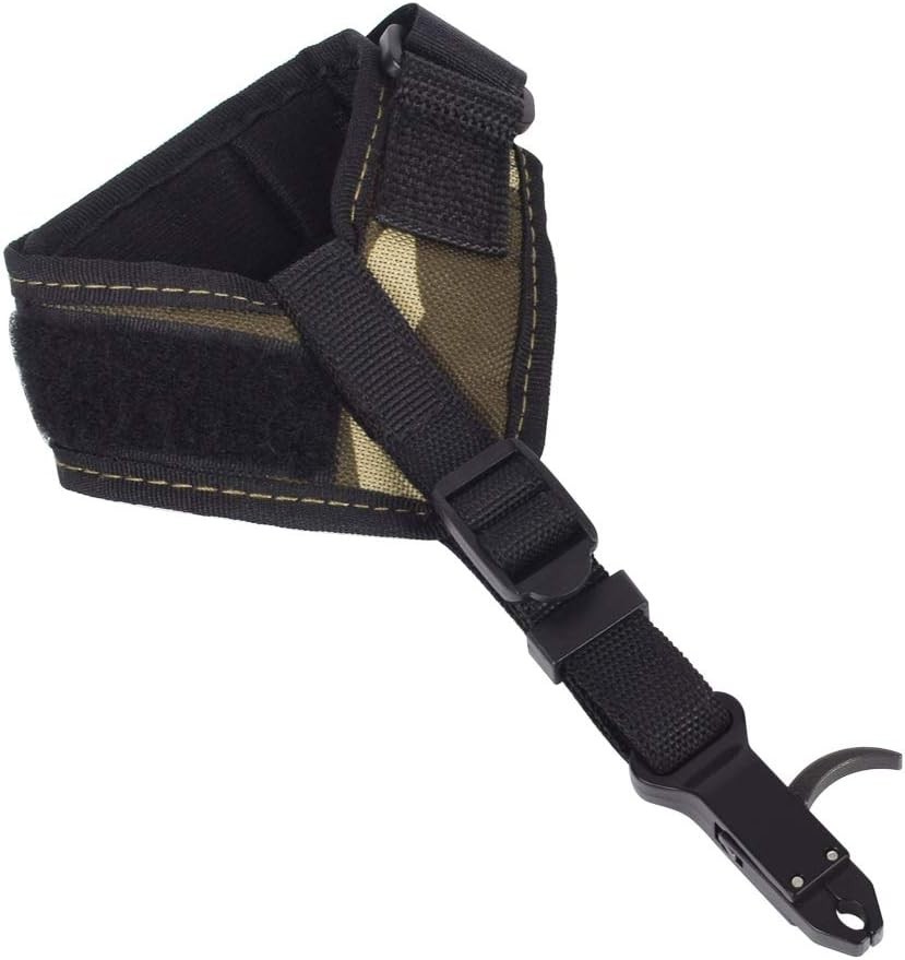 Elong Adjustable Archery Compound Bow Release Aid with Foldback Design- Black...
