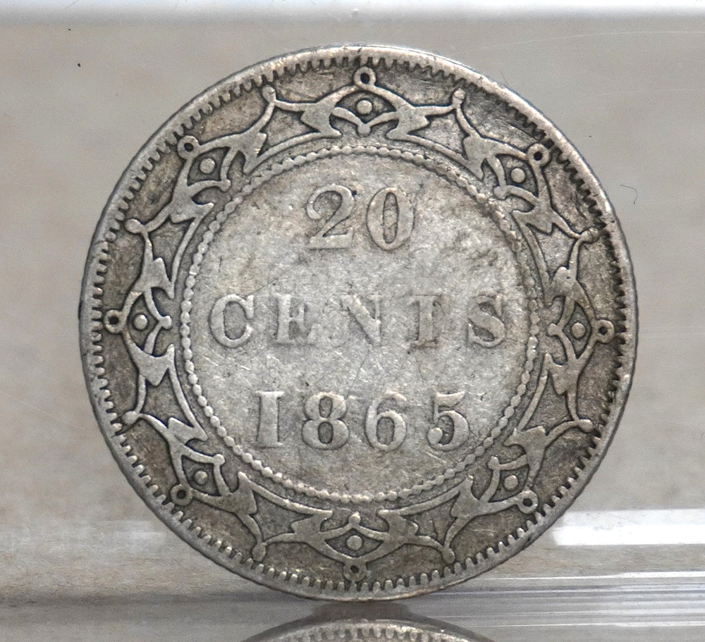 NEWFOUNDLAND 1865 20 CENTS