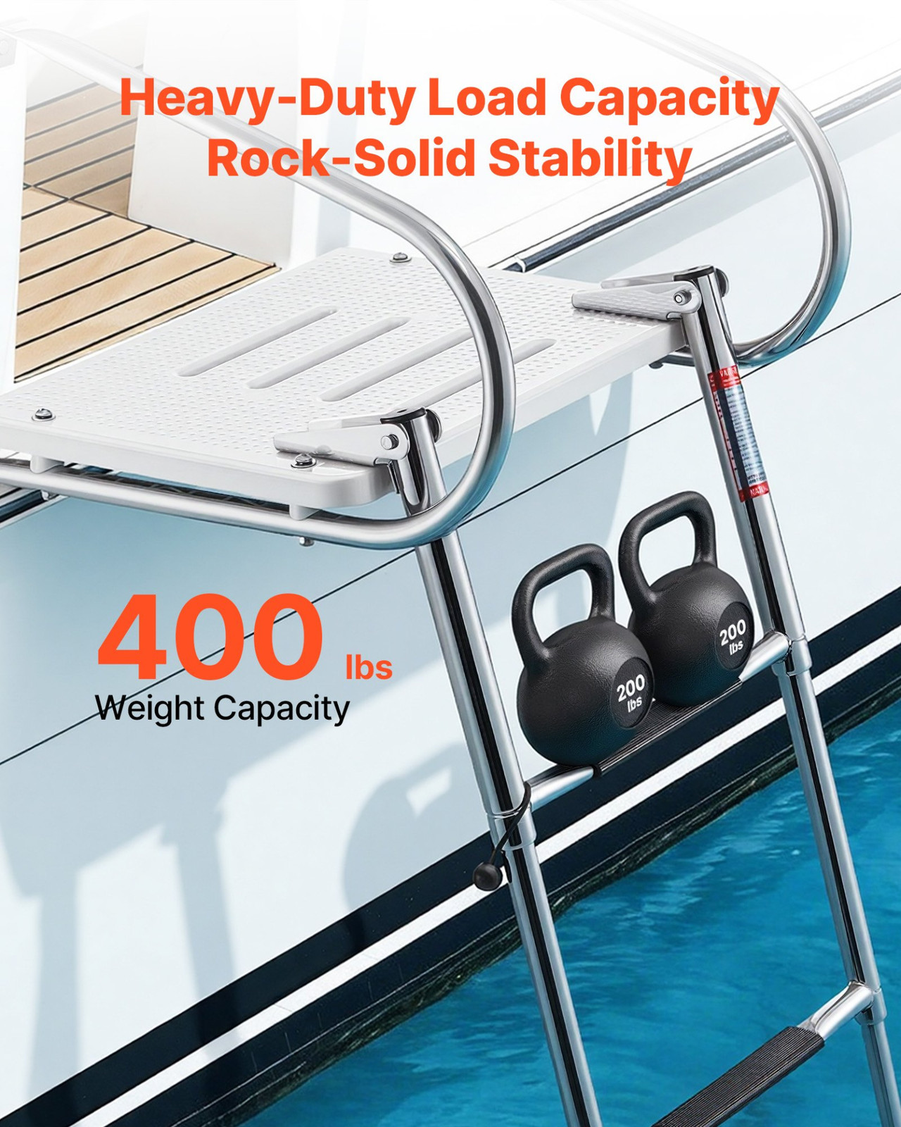 Boat Ladder, 3 Steps, Pontoon Boats