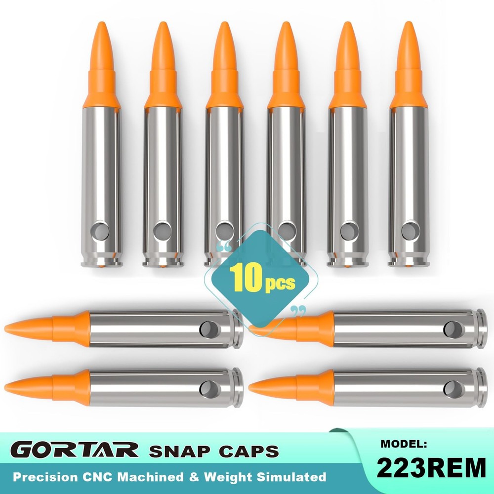 Snap Caps Training Dummy Rounds 223rem 10 Pcs GORTAR Practice Safe Loading Close