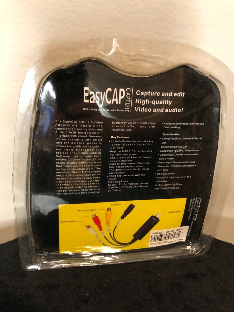 EasyCAP Capture USB 2.0 Video Adapter with Audio