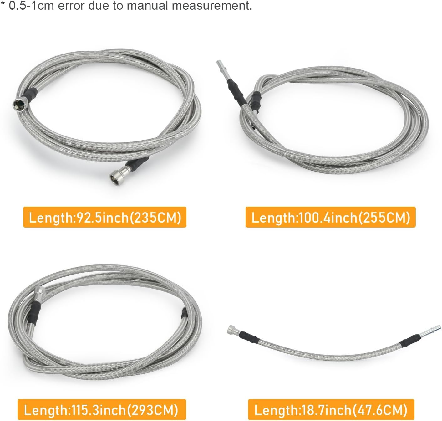 Flexible Stainless Steel Braided Fuel Line Kit Compatible with Chevy Silverado 1