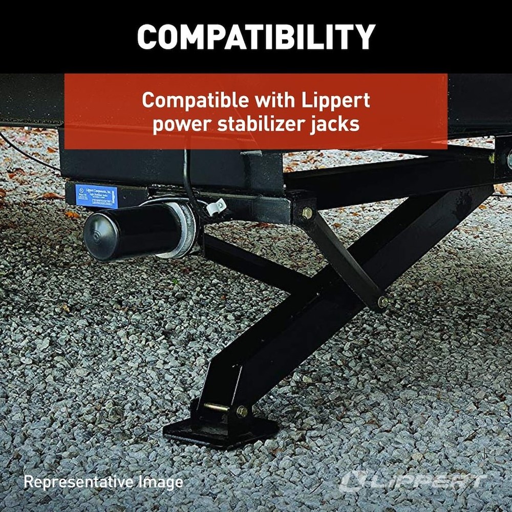 Lippert Components 1134122 Trailer Stabilizer Jack Stand Lock Arm Nut Mount