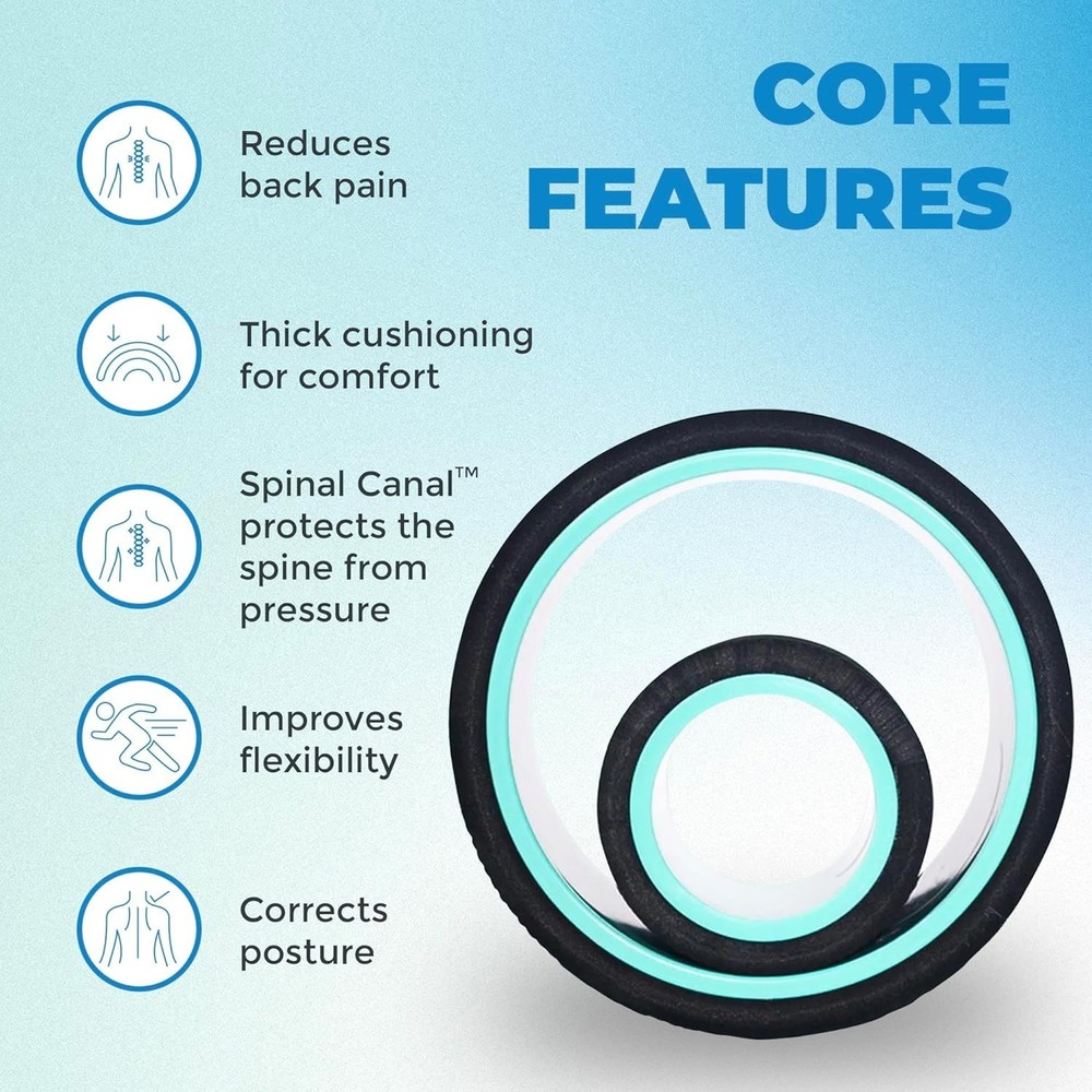 Target Back & Neck Foam Roller 2-Pack, Spinal Decompression Massage Tool, Sup...