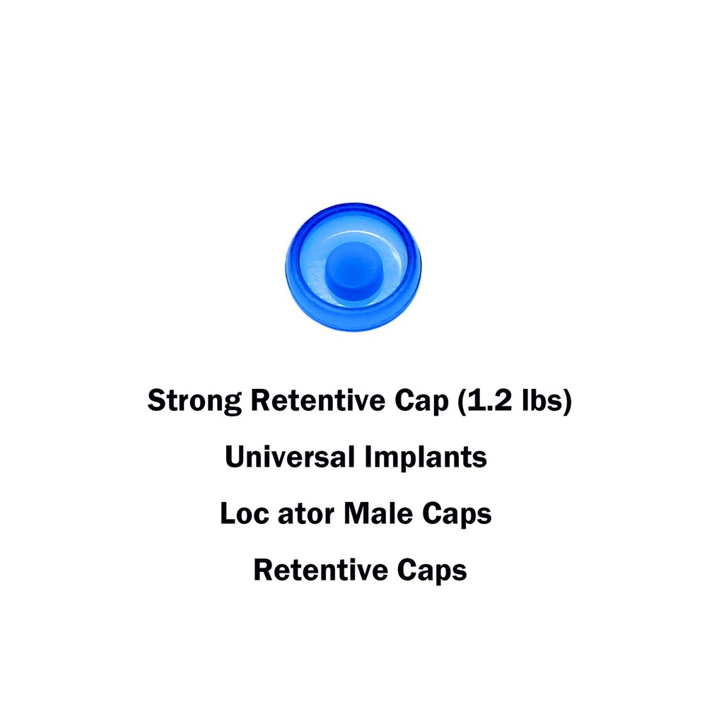 US Dental Overdenture Locator Abutment Retention Male Cap Processing Inserts Set