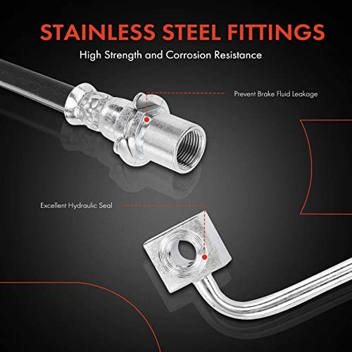 Front Driver Side Brake Hydraulic Hose Compatible with Front Driver (4WD)
