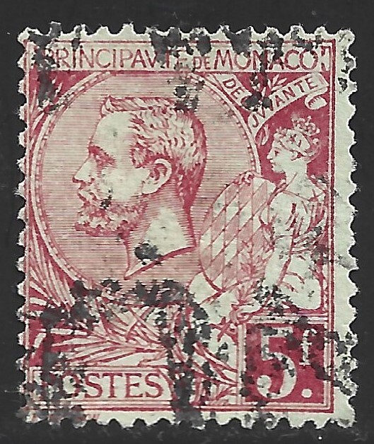 Monaco, Scott #27, 5fr Prince Albert I, Used