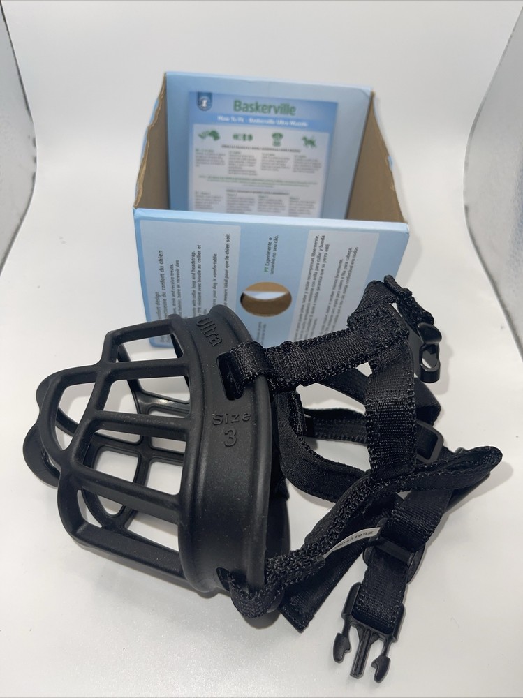 Baskerville Ultra Dog Muzzle. Size 3. Open Box.