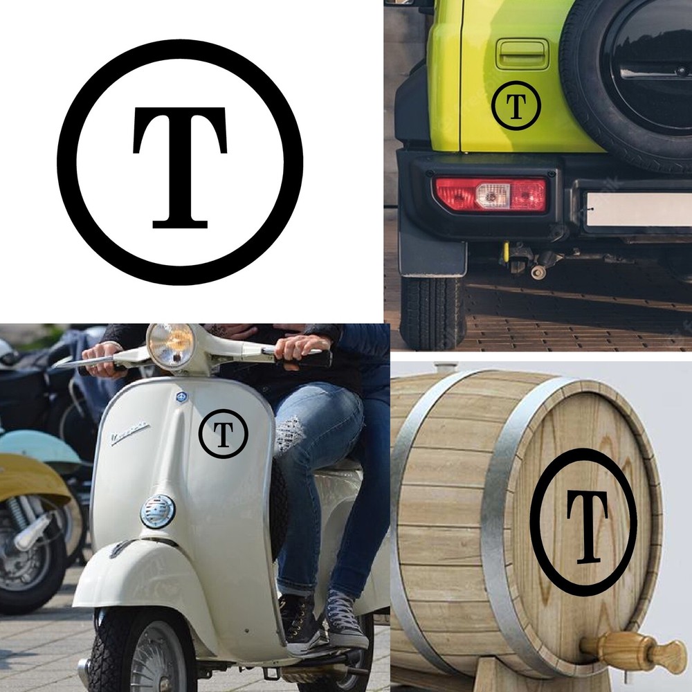 Letter T, Sticker Vinyl