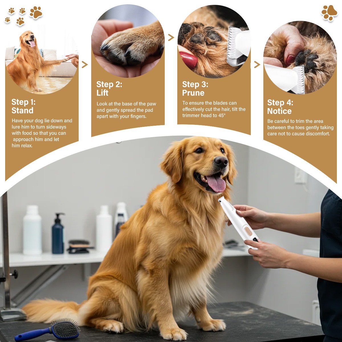 Pet Dog Paw Trimmer Pet Micro Precision Hair Clipper Set Low Noise Rechargeable