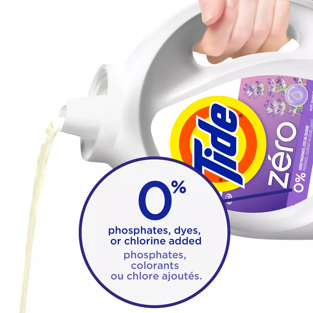 Tide Zero Soft Lavender Cleaning Concentrated Liquid Laundry Detergent 84 fl oz