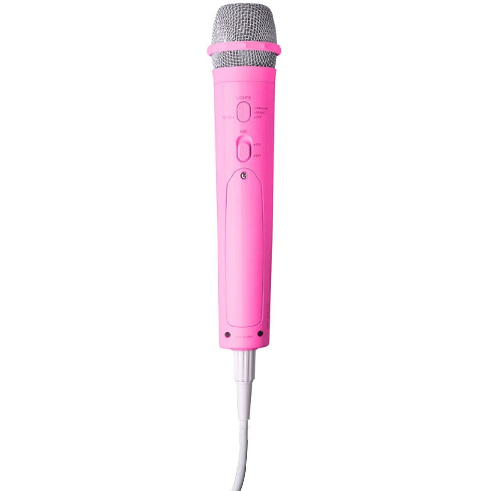 Singing Machine SMM-225 Unidirectional Wired Microphone with LED Lights - Pink