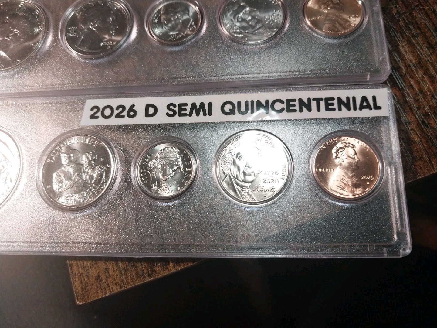 COMBINED SETS OF 2026D AND 2025 P AND D SEMI QUINCENTENIAL HALF/CENT 15 COINS