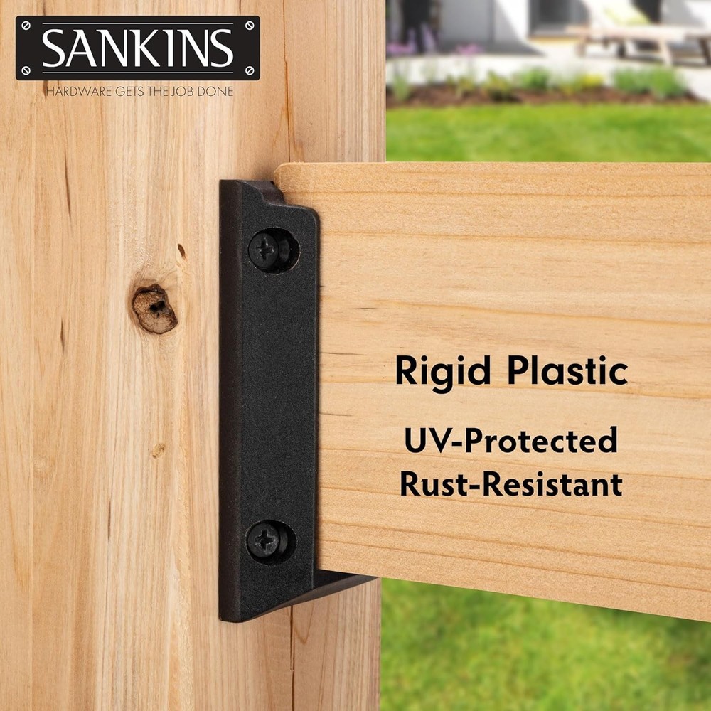 Customizable 10-Pack Black Deck Railing Brackets for 2x4 – Heavy-Duty Design
