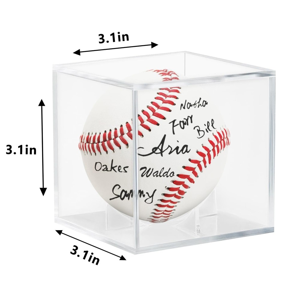 Acrylic Baseball Case for Display, UV Protected Display 1 PC, Clear