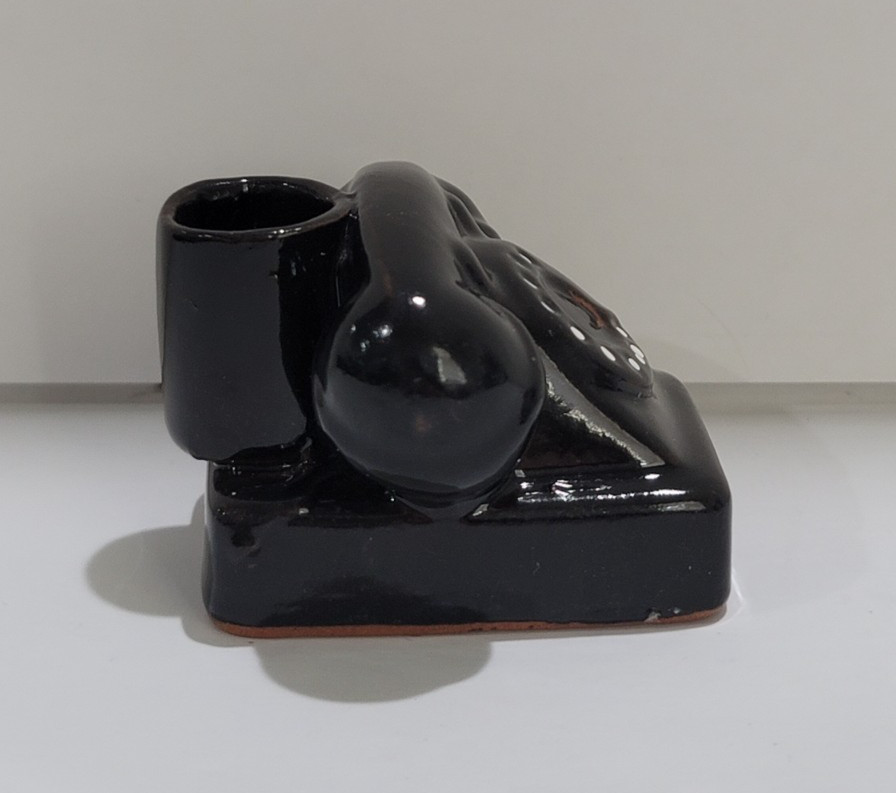 Vintage ROTARY TELEPHONE TIMER - Ceramic with Sand Timer