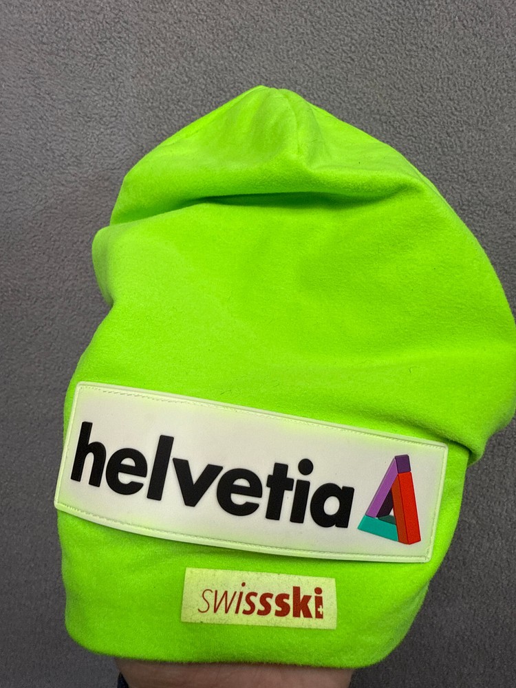 reusch signed ski hat beanie green