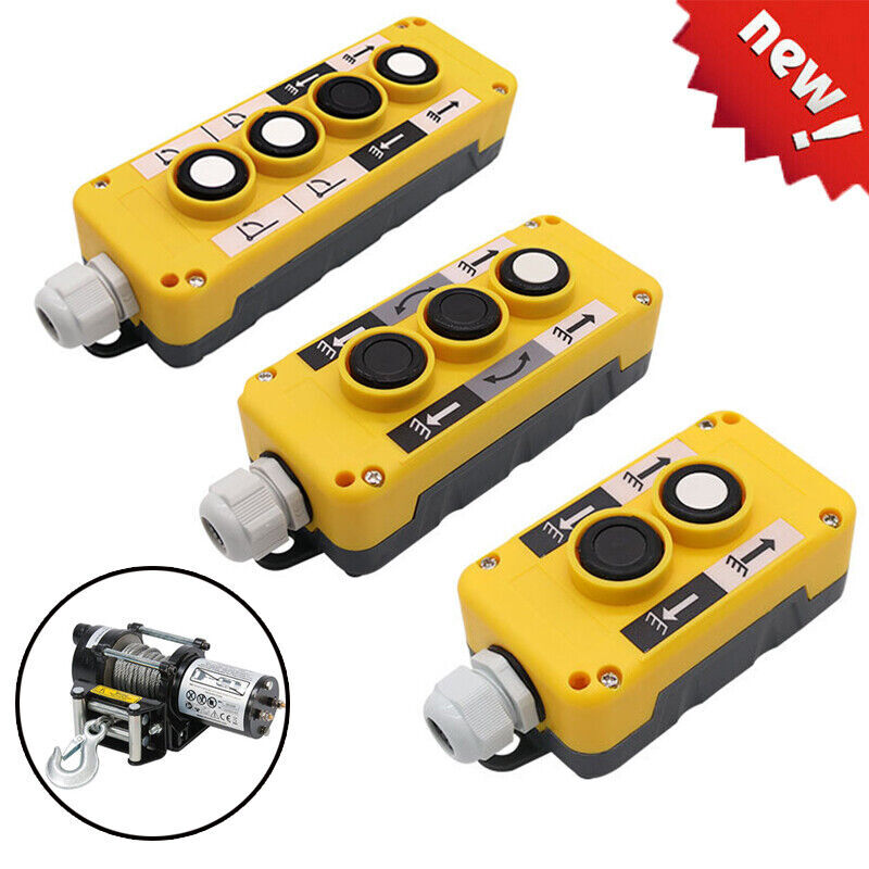 COP-2B Crane Button Switch Box Lifting Dustproof Rainproof Plastic Yellow UK