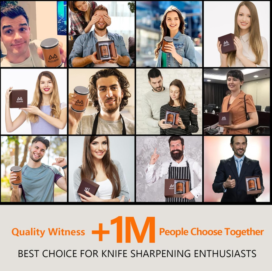 Rolling Knife Sharpener Set Diamond Ceramic Discs Professional Sharpening Kit US