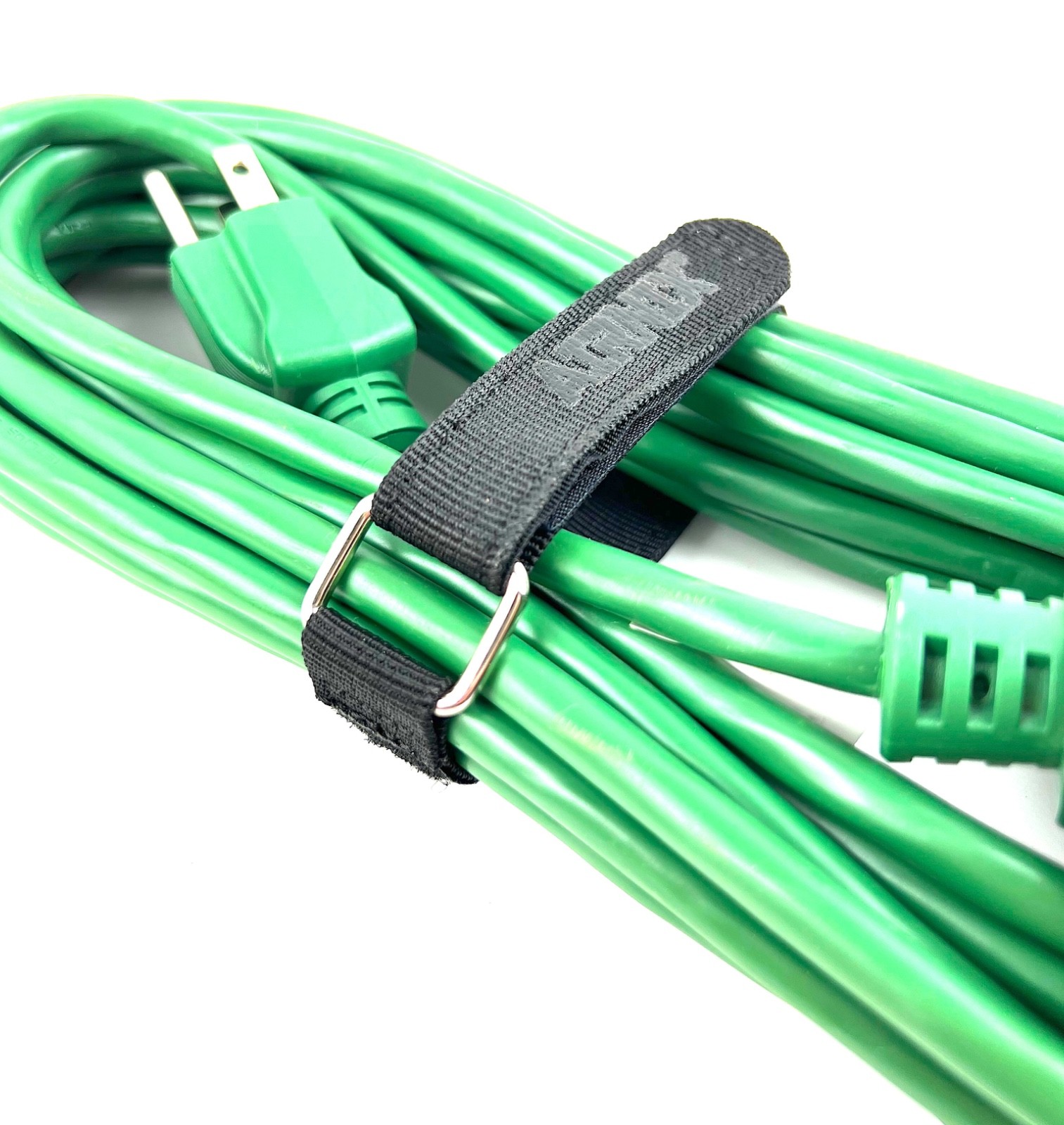 AIRNIX Hook and Loop Reusable Nylon Cinch Straps, Securing Cable Straps, Black