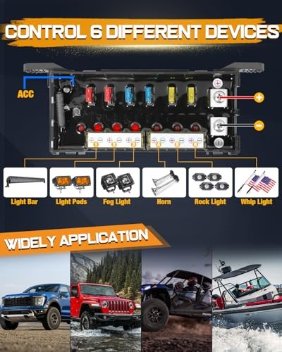 6 Gang Wireless Switch Panel, Multifunction Remote Control Wireless-6 Gang