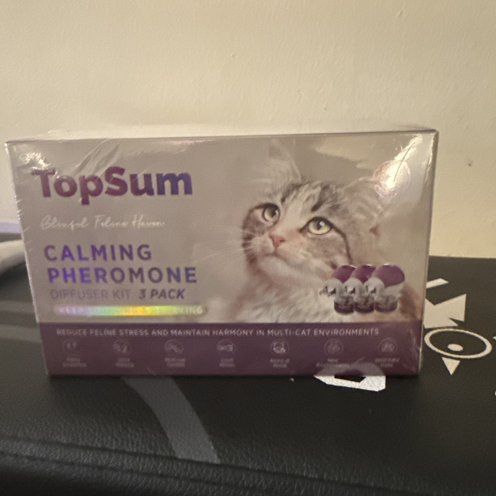 Topsum Cat Diffuser Kit Feline Calming Pheromone Kit 3 Diffusers