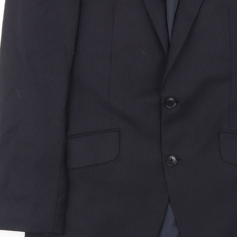 NEXT Mens Blue Striped Wool Blend Blazer Size 38
