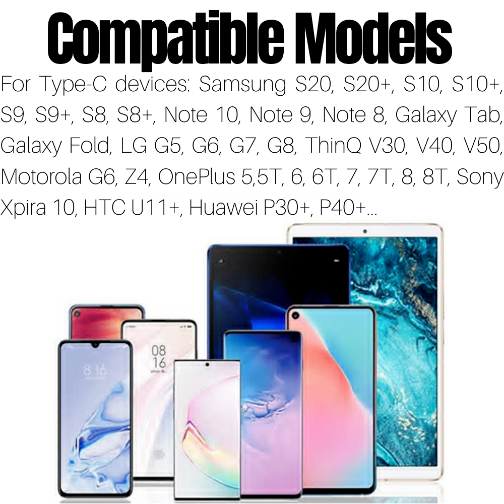 USB C Type C Magnetic Fast Charger Adapter Cable Cord For Samsung Google Android