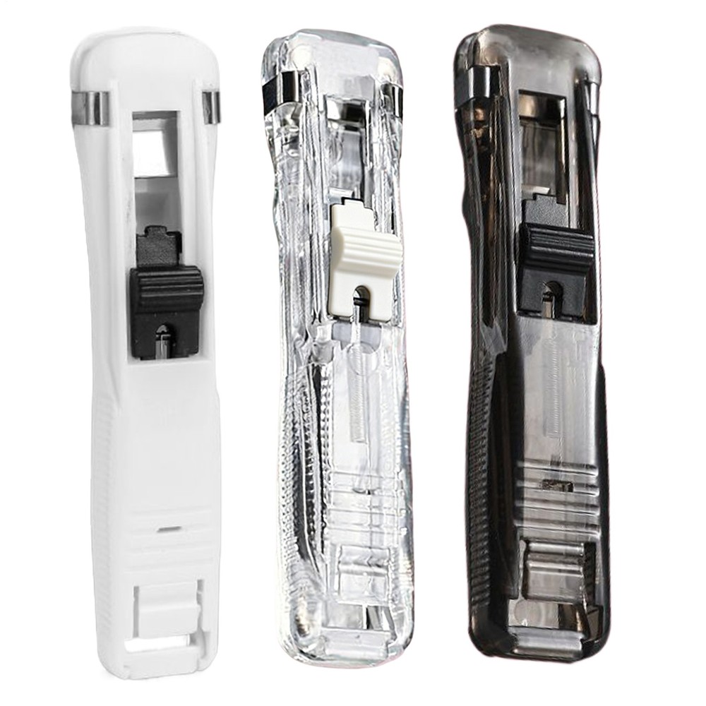 2 pcs Portable Binder Stapler Reusable Paper Binding Clamp Dispenser