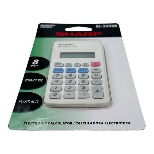 Sharp EL-233SB Handheld Compact Electronic Handheld Calculator 8 Digit