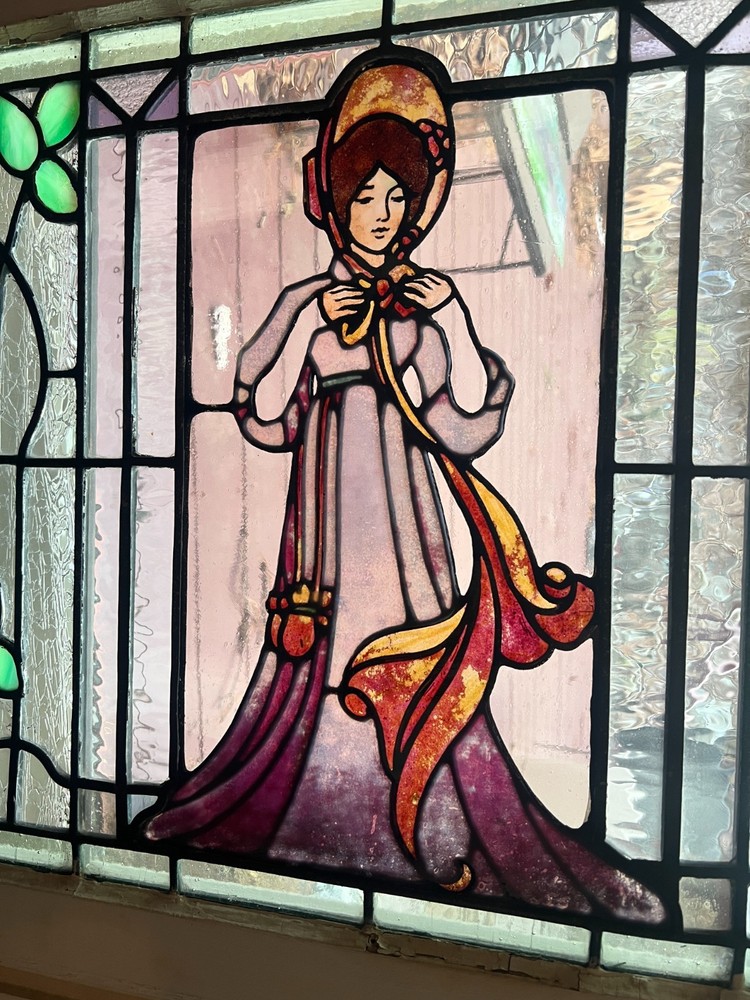 Belle epoque stained glass window