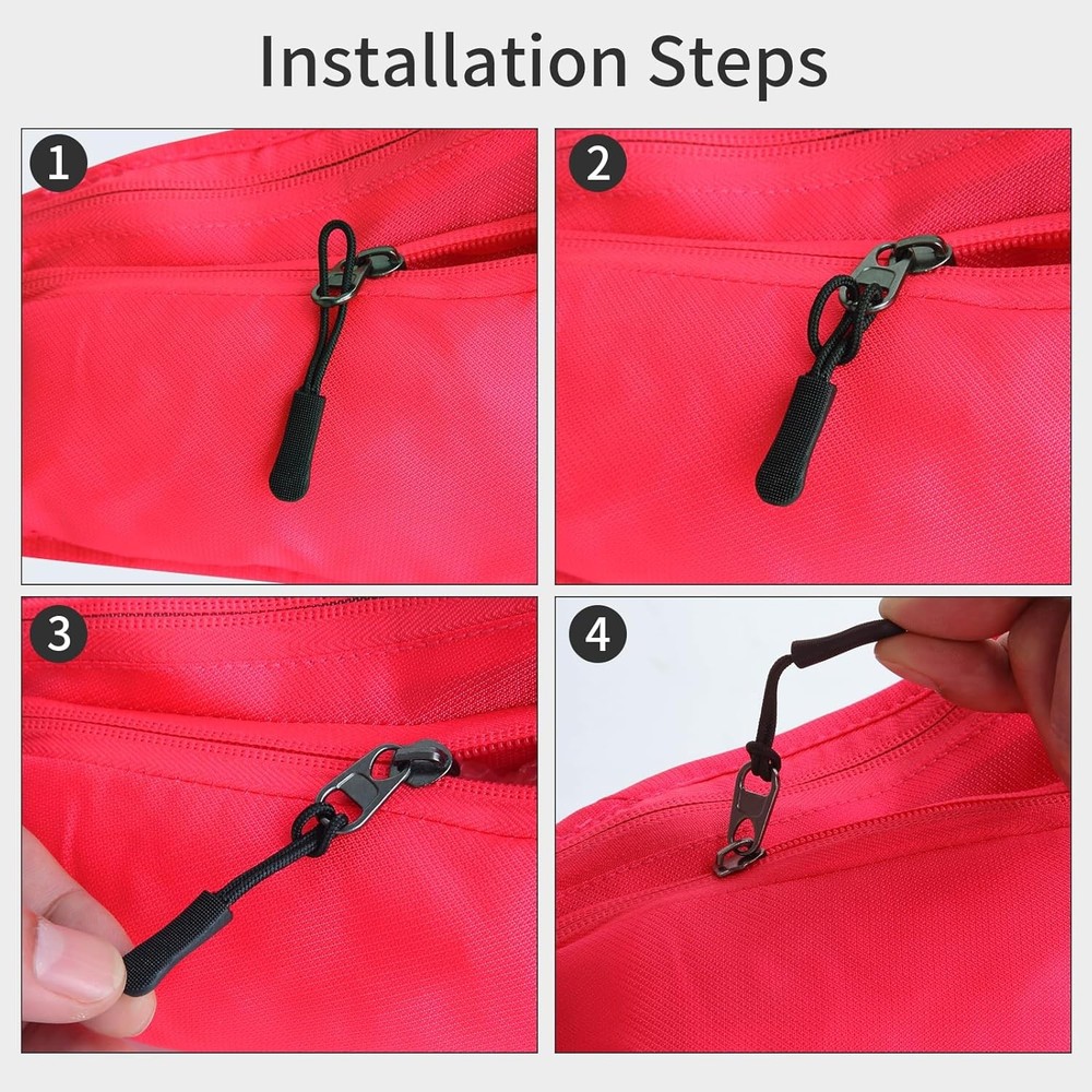 30 pcs Zipper Pull Replacement,Zipper Pulls, Replacement for Jackets,Golf Bag,Pu