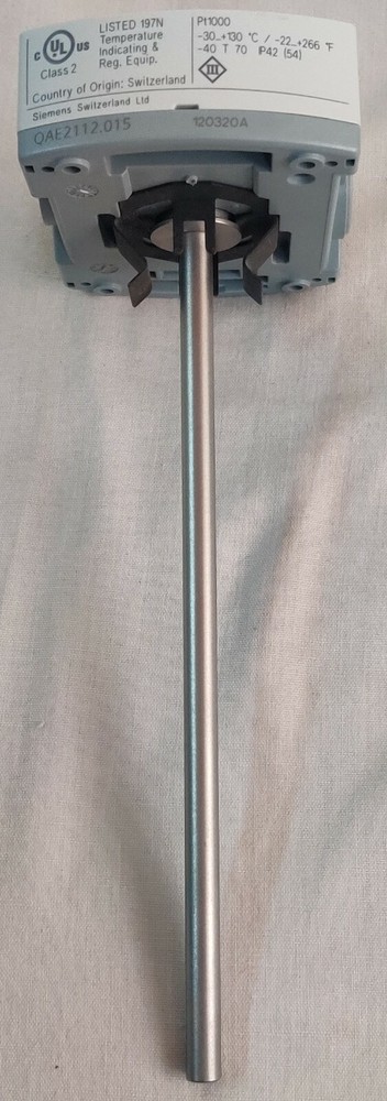 Siemens QAE2112.015 Immersion Temperature Sensor PT1000 Used