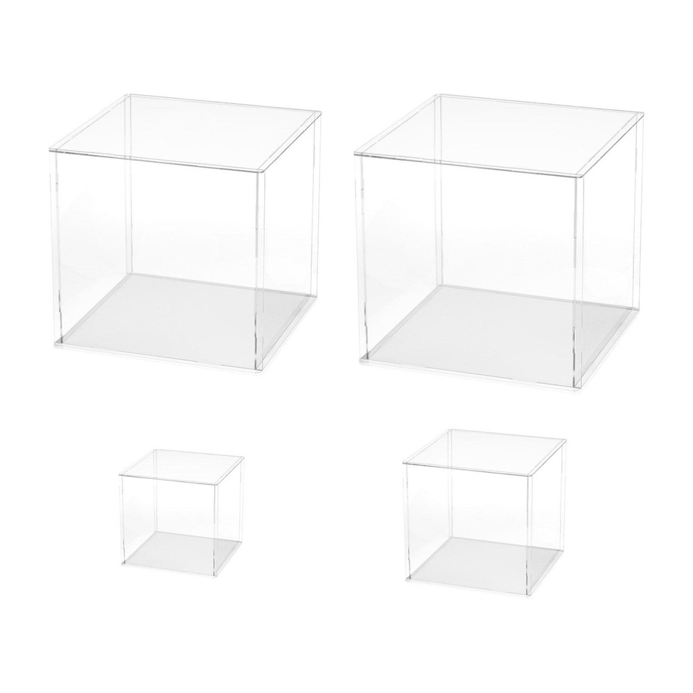 Acrylic Display Box Storage Basket Transparent Dustproof Storage Cube Organizer