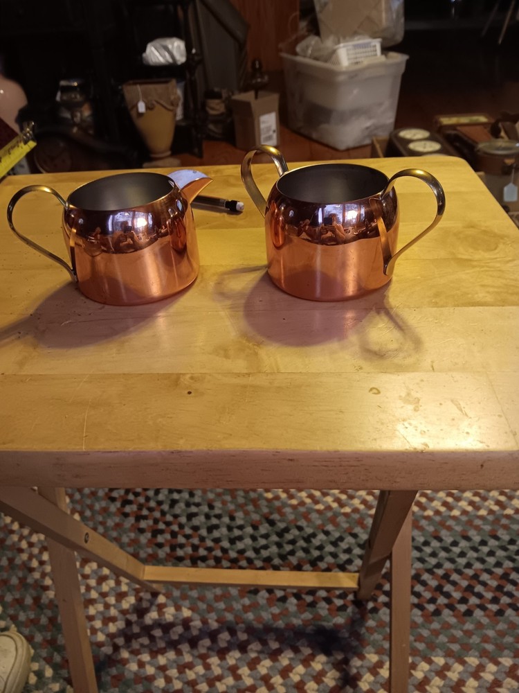 COPPERKRAFT GUILD SUGAR & CREAMER SET. 958