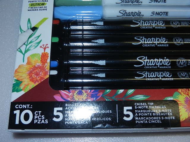 new Sharpie Creative Marker Set 10-Count Multicolor acrylic Markers chisel tip