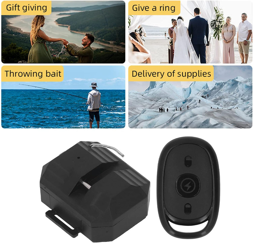 164Ft Drone Airdrop System, 2.4G Drone Clip Remote Control Object Launcher, H...