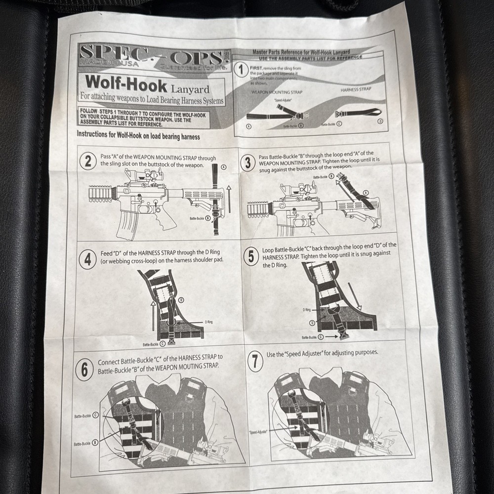 Spec Ops Combat Sling Wolf hook