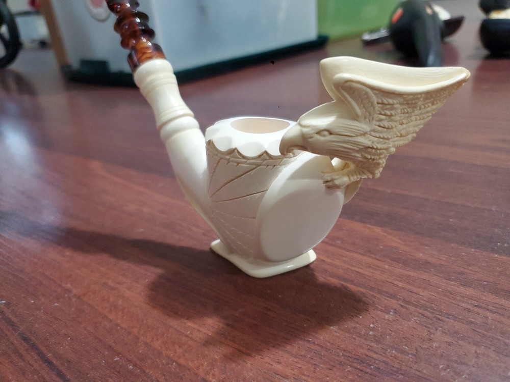 O. Ikibus Signed Meerschaum Pipe -1988 Eagle - Never Used