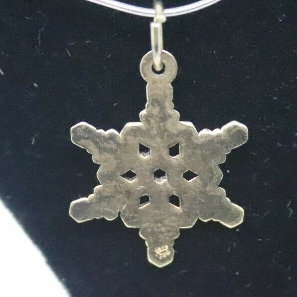 Sterling Silver Vermeil Snowflake Charm