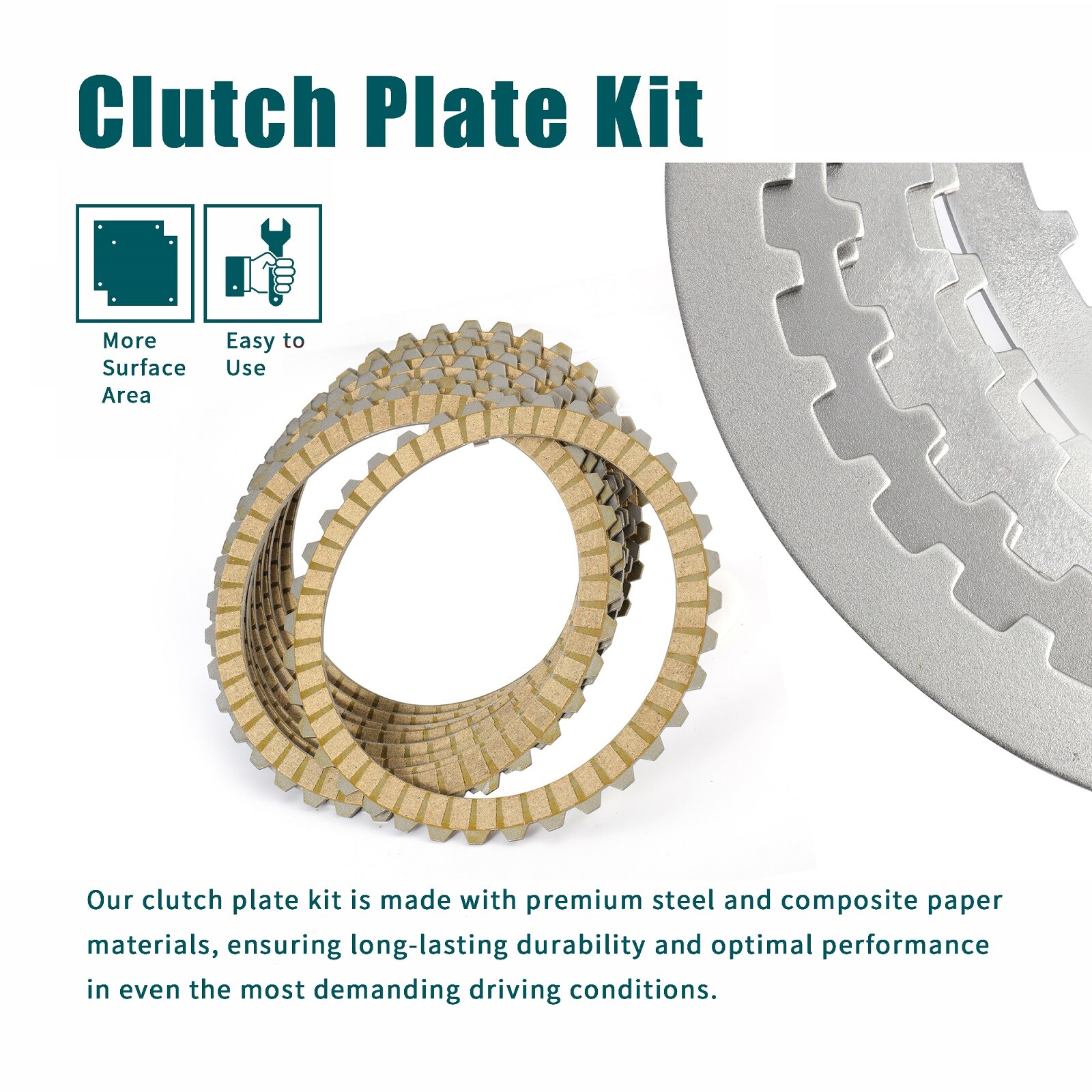 Extra Plate Friction Clutch Primary Cover Gasket for 04-20 Sportster XL 883 1200