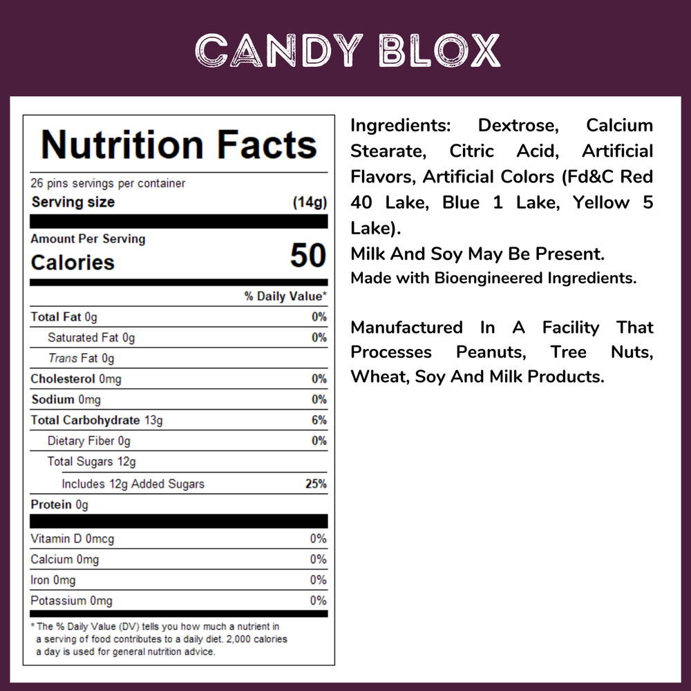 Candy Blocks - Pick a Size - Free Expedited Shipping!