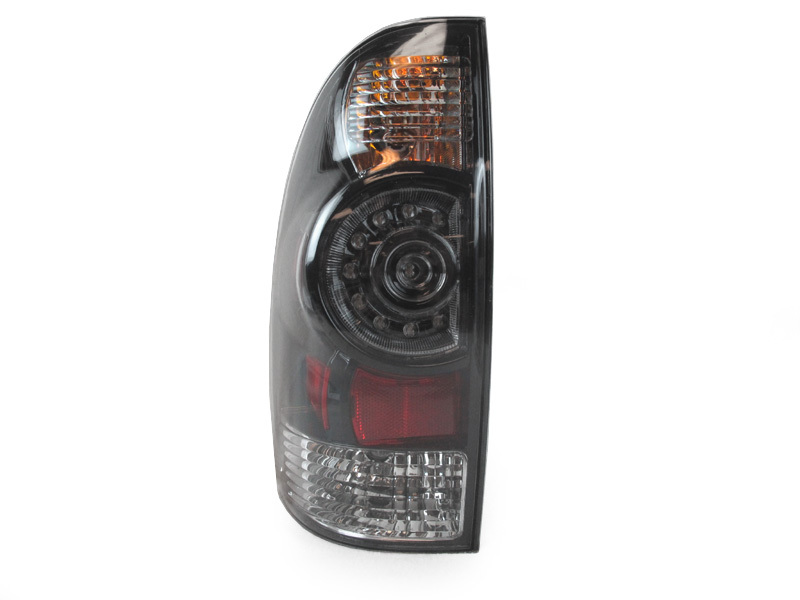 4PCS Set DEPO Black LED Tail Light + License Plate Assembly For 2005-2015 Tacoma